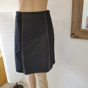 JOSEPHINE LOKA Black Leather Skirt MEDIUM